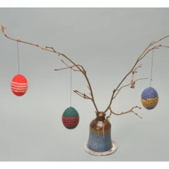 3 Ostereier gestrickt gefilzt Osterdeko