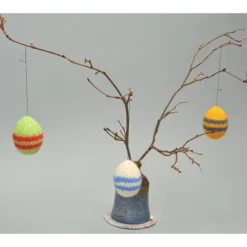 3 Ostereier gestrickt gefilzt Osterdeko