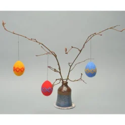 3 Ostereier gestrickt gefilzt Osterdeko