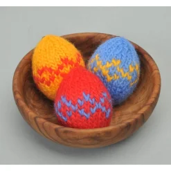 3 Ostereier gestrickt gefilzt Osterdeko