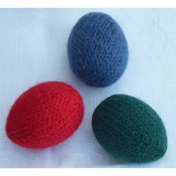 3 Ostereier gestrickt gefilzt Osterdeko