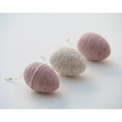 3 OSTEREIER*DEKO*VINTAGESTIL*LANDHAUSSTIL*ROSE/CREME/GOLDFARBEN*Produkt #731350