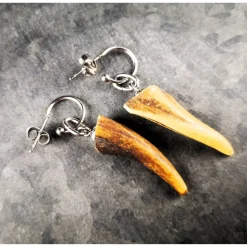 1 Paar Ohrringe, Edelstahl und Horn, Auswahl