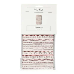 8 Papiertüten Kritzeleien rot/weiß| H21cm - 6 x 12cm Geschenktüte Weihnachten Adventskalender DIY