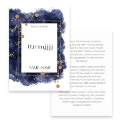 50 personalisierte A6 Save the Date Karte Celestial Sternzeichen |  Mitternachtshimmel