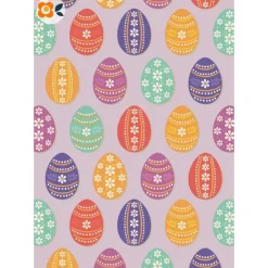 10 Postkarten Verzierte Ostereier, mit bunten, geblümten Ostereiern