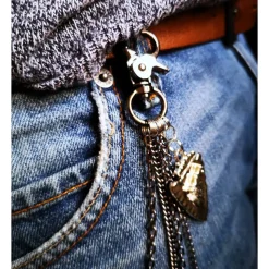 4 reihige Hosenkette, Schlüsselkette, Portemonnaie Kette