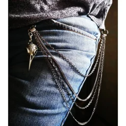 4 reihige Hosenkette, Schlüsselkette, Portemonnaie Kette