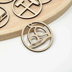 6 Ruhrpott Holzanhänger – Weihnachtsset | Pott Weihnachtsschmuck Motiv | Holz Baumschmuck