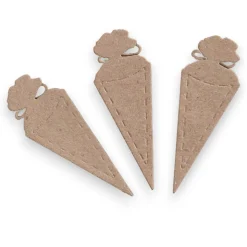 20 Schultüten gestanzt aus Tonkarton & Kraftpapier – Minischultüten für Einschulung, Kartengestaltung & Deko