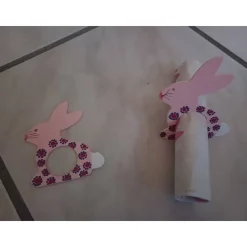 2 Serviettenringe Hase, rosa