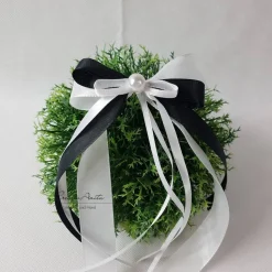 10 St. Autoschleifen SCHWARZ-WEISS Antennenschleifen zur Hochzeit