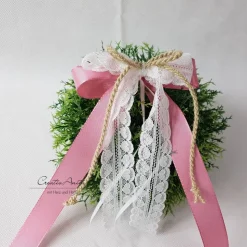 10 St. Autoschleifen VINTAGE SPITZE-ALTROSA