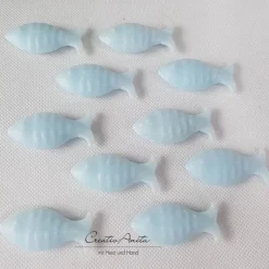 10 St. FISCHE Seifenfische HELLBLAU Gastgeschenke