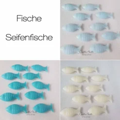 10 St. FISCHE Seifenfische HELLBLAU Gastgeschenke