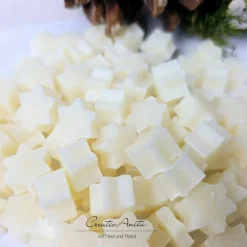 50 St. Seifensterne CLASSIC - NATUR - im Organzasäckchen - Gastgeschenke - Adventskalenderfüllung - Schafmilchseife
