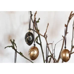 10 Stck. Ostereier schwarz gold