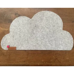 6 Stück Tischsets, Platzdeckchen, Grösse ca 45 x 25 cm, Filz in Wolkenform mit Rosenverzierung