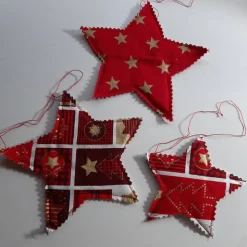 3 Sterne Weihnachten 1x klein, 2x groß, Sterne zum Aufhängen, Set 24