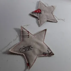 2 Sterne Weihnachten 1x klein, 1x groß, Sterne zum Aufhängen, Set 21