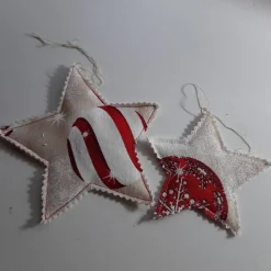 2 Sterne Weihnachten 1x klein, 1x groß, Sterne zum Aufhängen, Set 26