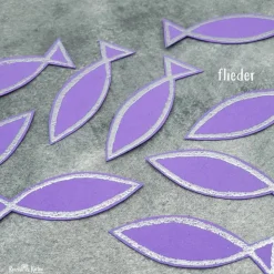 20 Streuteile Deko Fische – Handgemachte Tischdeko für Konfirmation, Kommunion, Taufe & Firmung