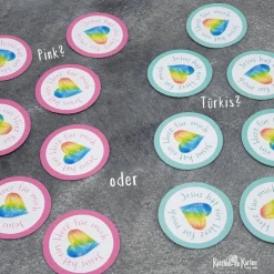 20 Streuteile Deko Kommunion - Jesus hat ein Herz für mich -  (2)