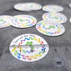 20 Streuteile Deko Kommunion - Mit Jesus auf dem Weg -