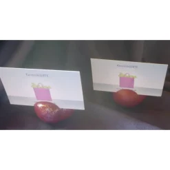 2 Tischkartenhalter ,Herzen,Keramik, Hochzeit,Taufe,Konfirmation, Kommunion,Geburtstag