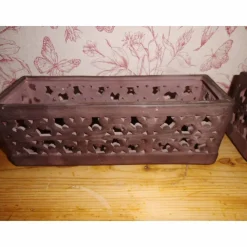 2 Ton Blumenkästchen Tischdeko Behälter Tisch Halter für Servietten Salz Zucker Essig Öl Sia Collectio