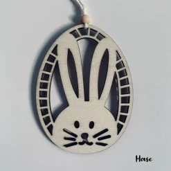 7 verschiedene Eieranhänger aus Holz, Holzeier als Dekoration oder Geschenk zu Ostern, filigrane gelaserte Eier