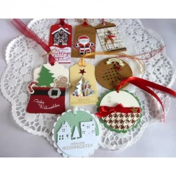 8 weihnachtliche Geschenkanhänger/Tags