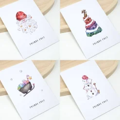 4 Weihnachtskarten Set, Ruhrpott mit Umschlägen | A6 Klappkarten | Ruhrgebiet Weihnachtsgrüße