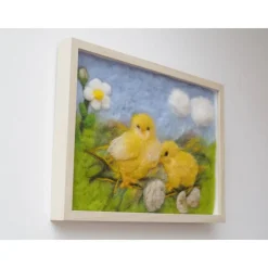 * WOLLBILD OSTERN aus Wolle, Farbe Bunt, Osterzeit