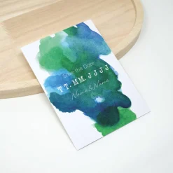 50 x A6 personalisierte Save the Date | Aquarell Hochzeitskarte