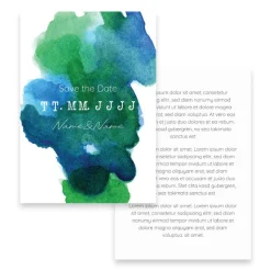 50 x A6 personalisierte Save the Date | Aquarell Hochzeitskarte