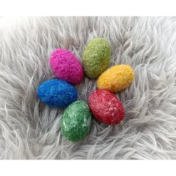 6 x OSTEREIER, Filzeier,  Naturmaterial 100% Wolle, ohne Styroporkern, Handmade, Deko