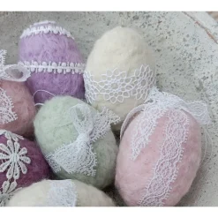 7 x OSTEREIER PASTELL, 100% Wolle, ohne Styroporkern, Filzeier, Deko,  Naturmaterial weiche Wolle, Handangefertigt
