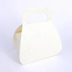 3 x Täschchen - Faltschachtel, cremefarben