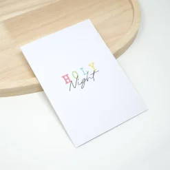 A6 Holy Christmas Weihnachtskarte minimalistisch | Karte mit Briefumschlag | Pastellfarben