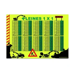A4 Neon 1x1 Lernposter | Baustelle