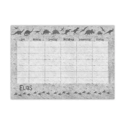 A4 Stundenplan | Dino Fossilien - grau - personalisierbar, optional wiederbeschreibbar