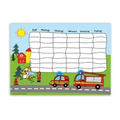 A4 Stundenplan | Feuerwehr - optional wiederbeschreibbar