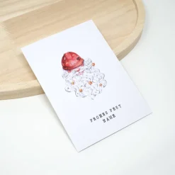 A6 Weihnachtskarte Ruhrpott Weihnachtsmann | Bergbau Ruhrpott kleine Karte Weihnachten