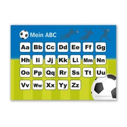 ABC Lernposter | Fußball blau-grün