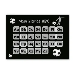 ABC Lernposter | Fußballspieler grau