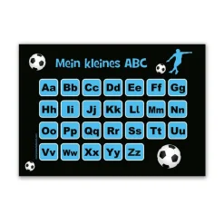ABC Lernposter | Fußballspieler blau