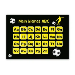 ABC Lernposter | Fußballspieler gelb
