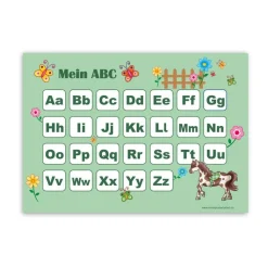 ABC Lernposter | Pony grün