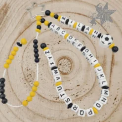 ABC Rechenkette Zählkette mit Name Fußball  - Geschenk zur Einschulung -